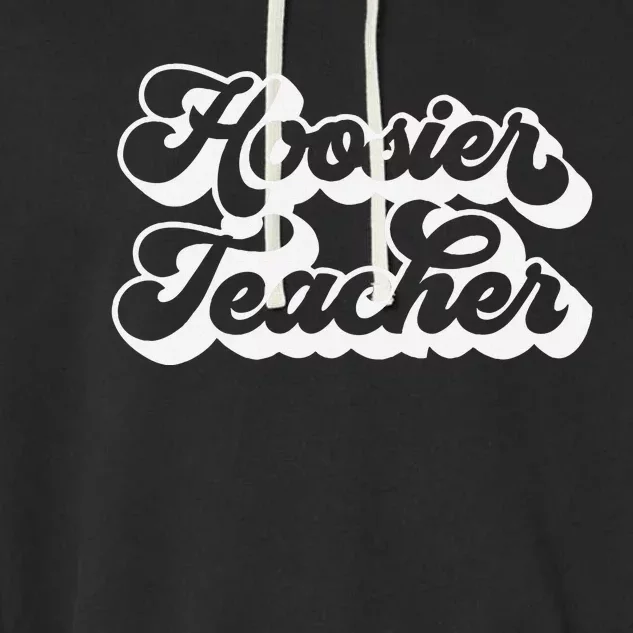 Teacher Red For Ed Indiana Public Education Garment-Dyed Fleece Hoodie