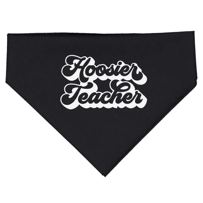 Teacher Red For Ed Indiana Public Education USA-Made Doggie Bandana