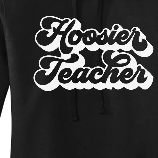 Teacher Red For Ed Indiana Public Education Women's Pullover Hoodie