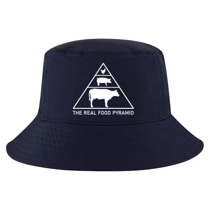 The Real Food Pyramid Beef Pork Chicken Cool Comfort Performance Bucket Hat