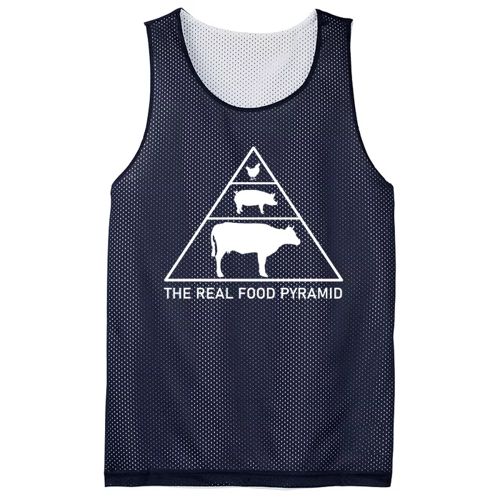 The Real Food Pyramid Beef Pork Chicken Mesh Reversible Basketball Jersey Tank