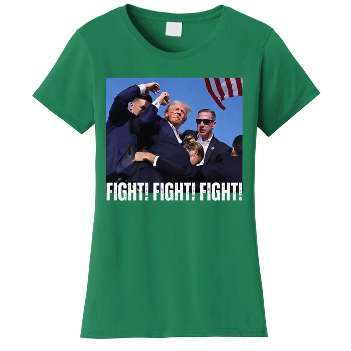 Trump Rally Fight Trump Rally Fight! Fight! Fight! Women's T-Shirt