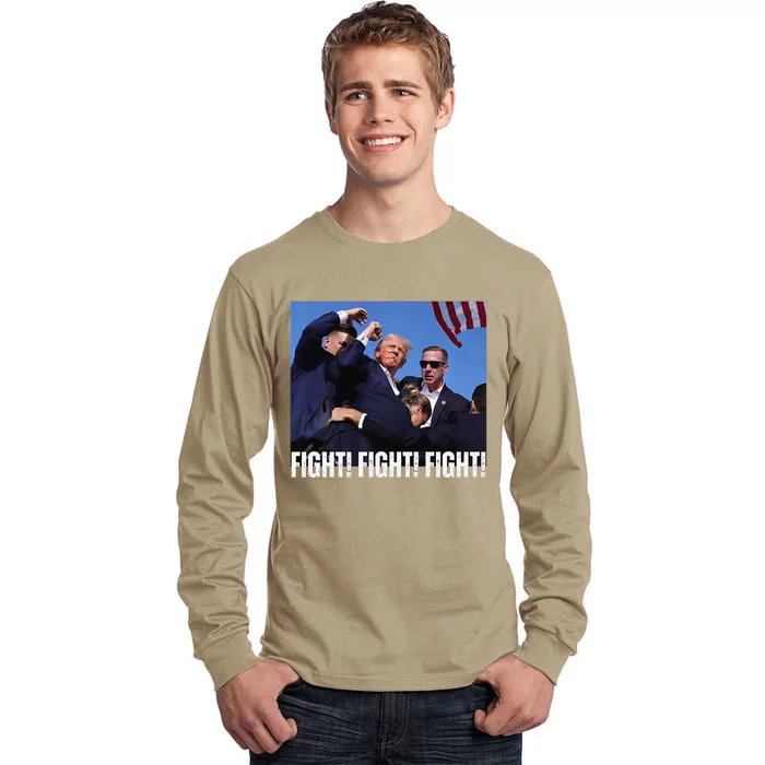 Trump Rally Fight Trump Rally Fight! Fight! Fight! Tall Long Sleeve T-Shirt