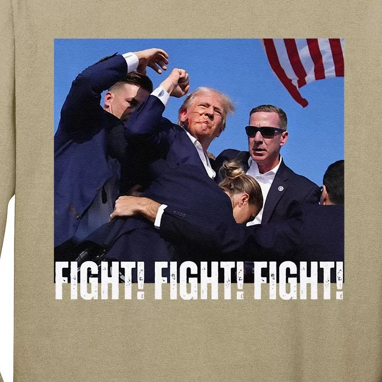 Trump Rally Fight Trump Rally Fight! Fight! Fight! Tall Long Sleeve T-Shirt