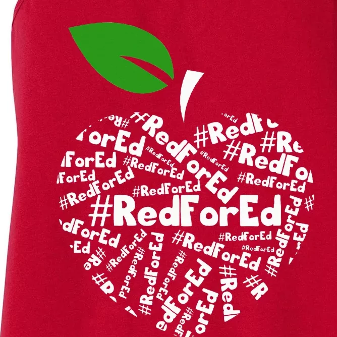 Teacher Red for Ed Teacher Protest Women's Racerback Tank