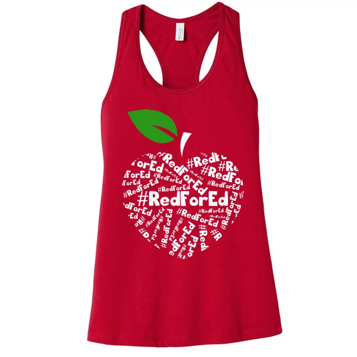 Teacher Red for Ed Teacher Protest Women's Racerback Tank