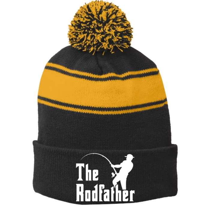 The Rodfather Fishing Stripe Pom Pom Beanie