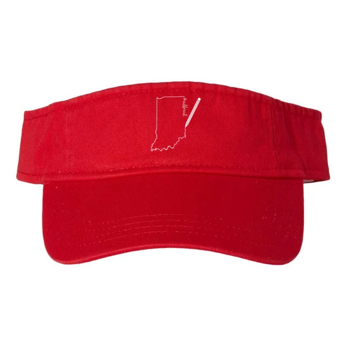 Teacher Red For Ed RedForEd Indiana Pencil Drawing Gift Valucap Bio-Washed Visor