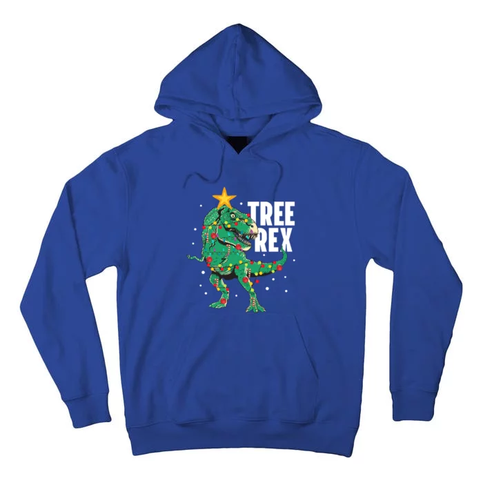 Tree Rex Funny Trex Lover Dinosaur Christmas Tree Xmas Meaningful Gift Tall Hoodie