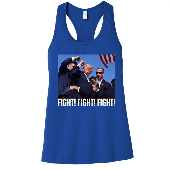 Trump Rally Fight Trump Rally Fight! Fight! Fight! Women's Racerback Tank