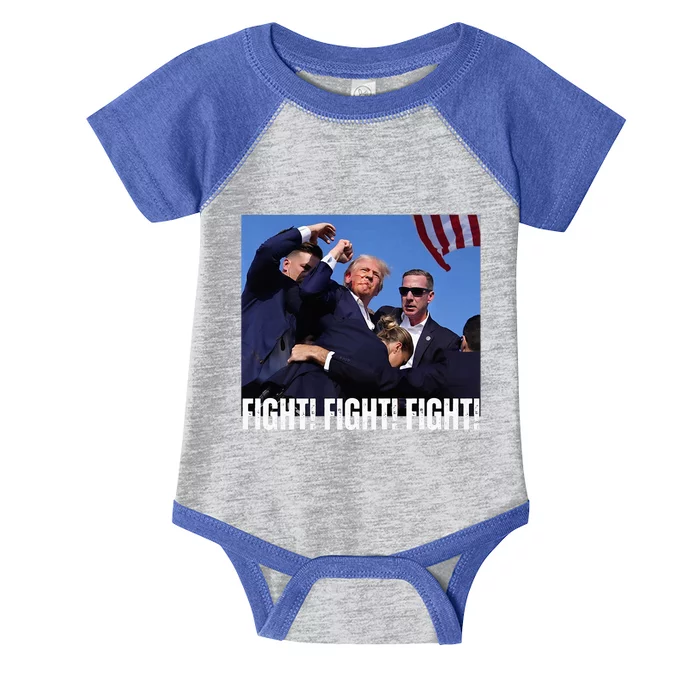 Trump Rally Fight Trump Rally Fight! Fight! Fight! Infant Baby Jersey Bodysuit