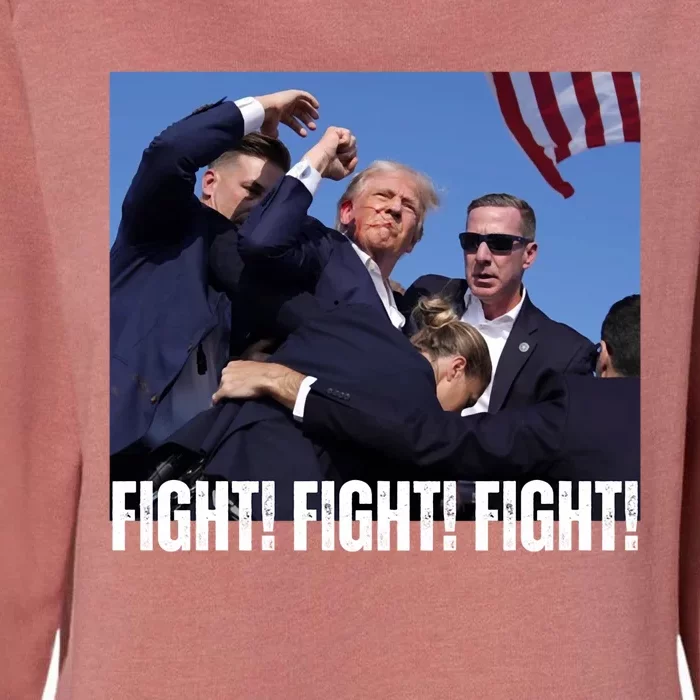 Trump Rally Fight Trump Rally Fight! Fight! Fight! Womens California Wash Sweatshirt