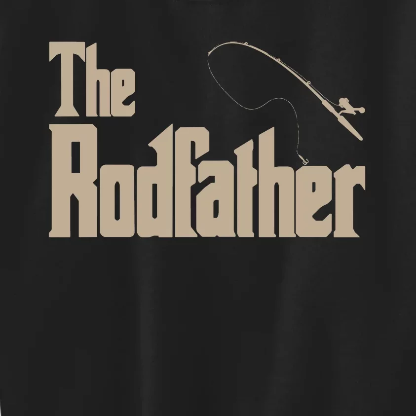 The Rodfather Funny Fishing Dad Gift Kids Sweatshirt