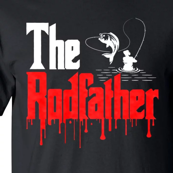 The Rodfather Fishing Humor Tall T-Shirt