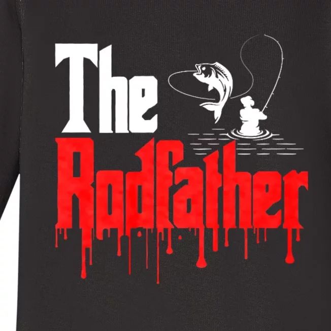 The Rodfather Fishing Humor Baby Long Sleeve Bodysuit