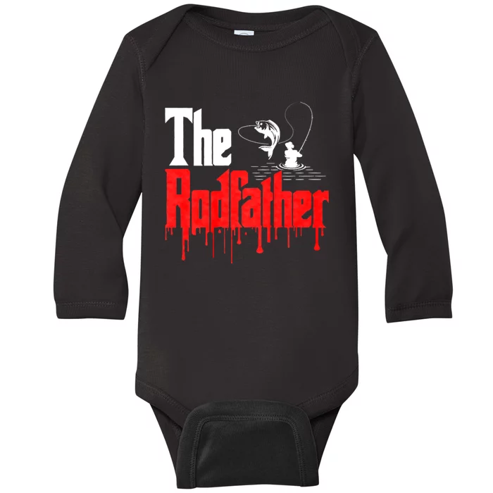 The Rodfather Fishing Humor Baby Long Sleeve Bodysuit