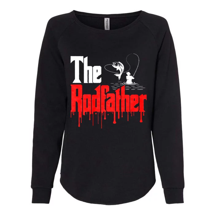 The Rodfather Fishing Humor Womens California Wash Sweatshirt