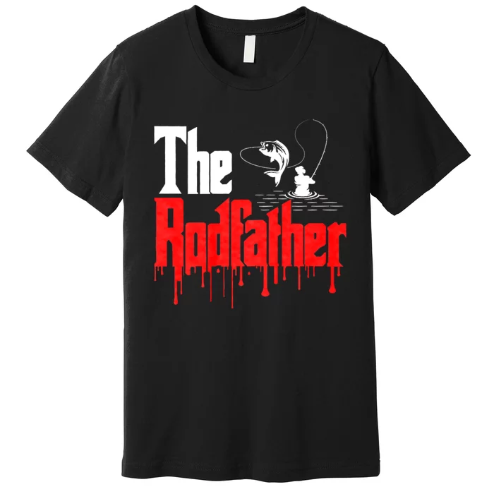 The Rodfather Fishing Humor Premium T-Shirt