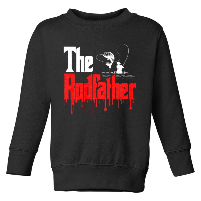 The Rodfather Fishing Humor Toddler Sweatshirt