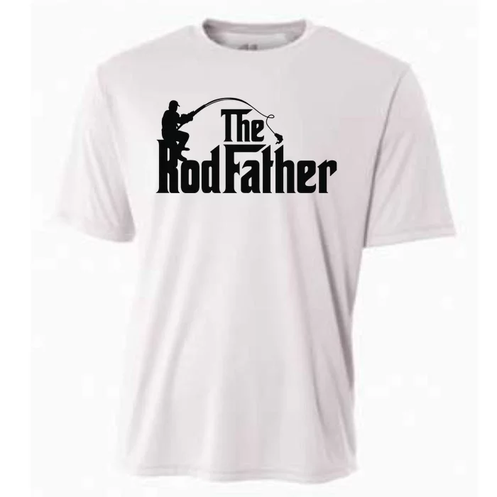 The Rodfather Funny Father’S Day Fisherman Dad Cooling Performance Crew T-Shirt