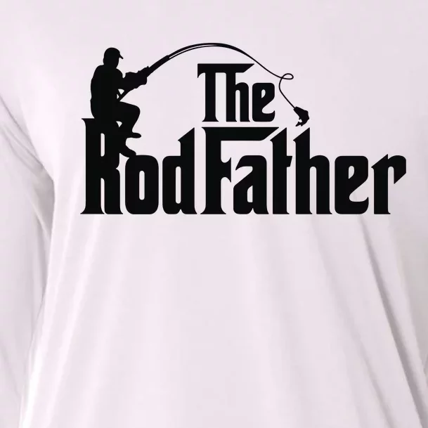 The Rodfather Funny Father’S Day Fisherman Dad Cooling Performance Long Sleeve Crew