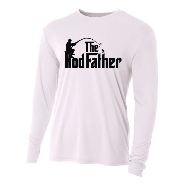 The Rodfather Funny Father’S Day Fisherman Dad Cooling Performance Long Sleeve Crew