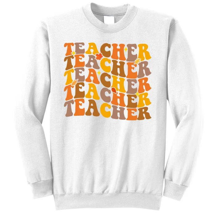 Teacher Retro Fall Cute Gift Sweatshirt