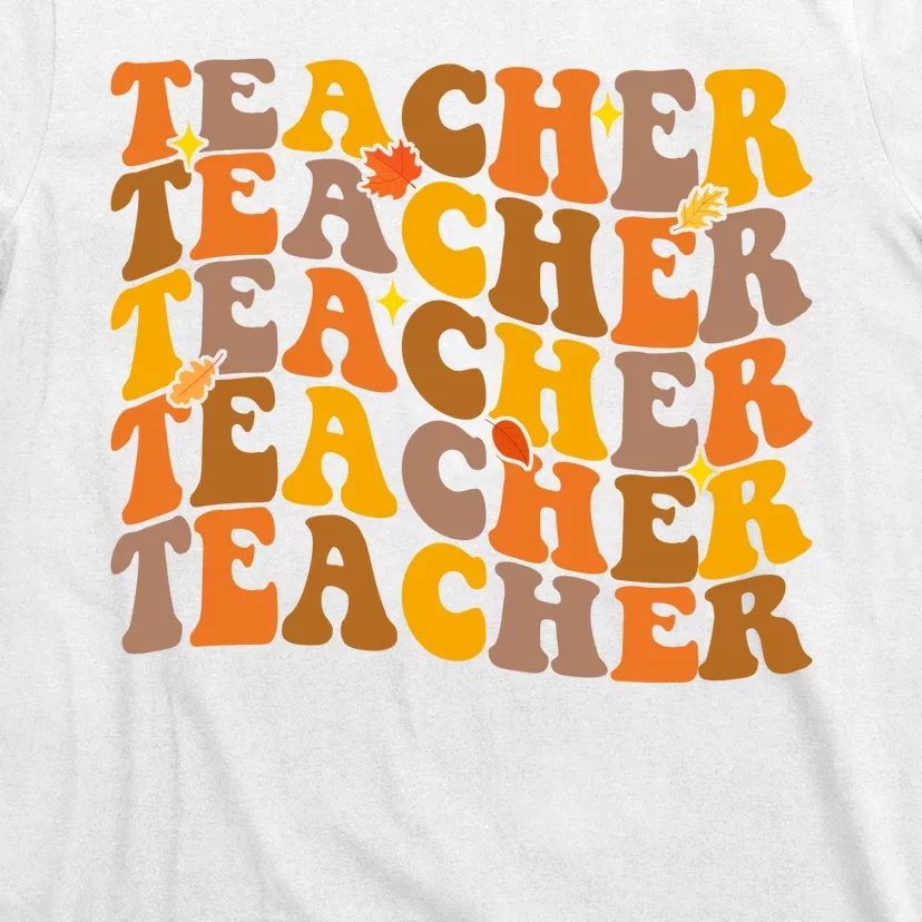 Teacher Retro Fall Cute Gift T-Shirt