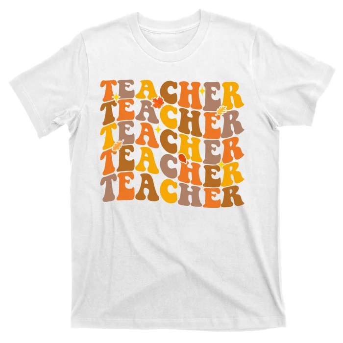 Teacher Retro Fall Cute Gift T-Shirt