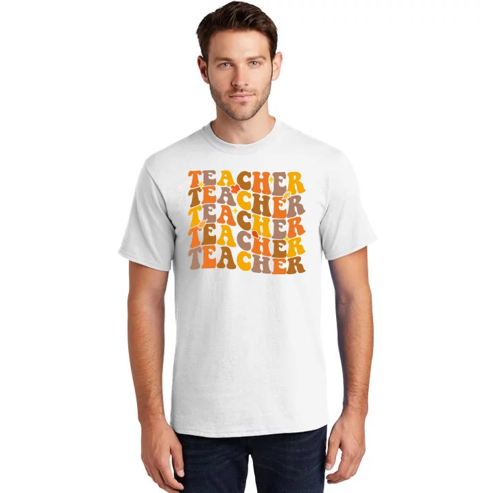 Teacher Retro Fall Cute Gift Tall T-Shirt