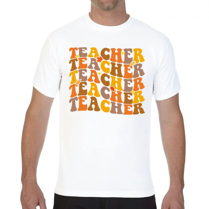 Teacher Retro Fall Cute Gift Comfort Colors T-Shirt