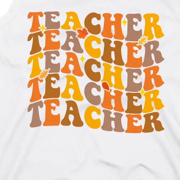 Teacher Retro Fall Cute Gift Tank Top