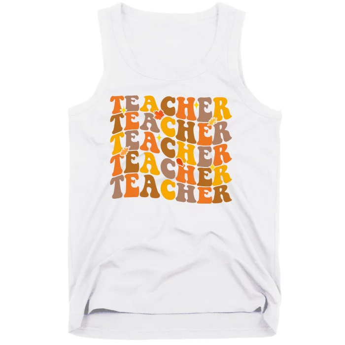 Teacher Retro Fall Cute Gift Tank Top