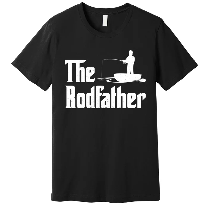 The Rodfather Funny Fishing For Fisherman Gift Premium T-Shirt