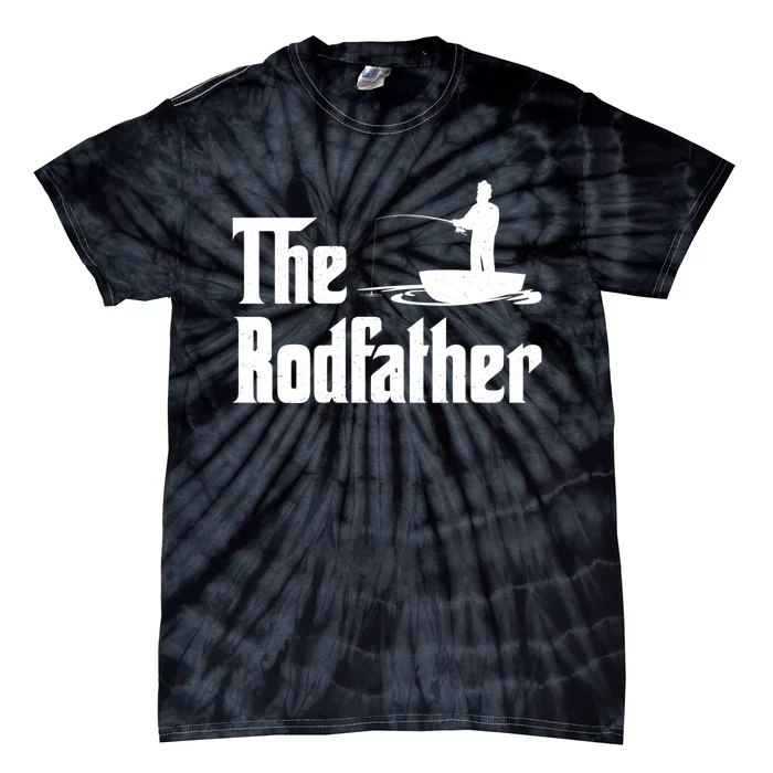 The Rodfather Funny Fishing For Fisherman Gift Tie-Dye T-Shirt