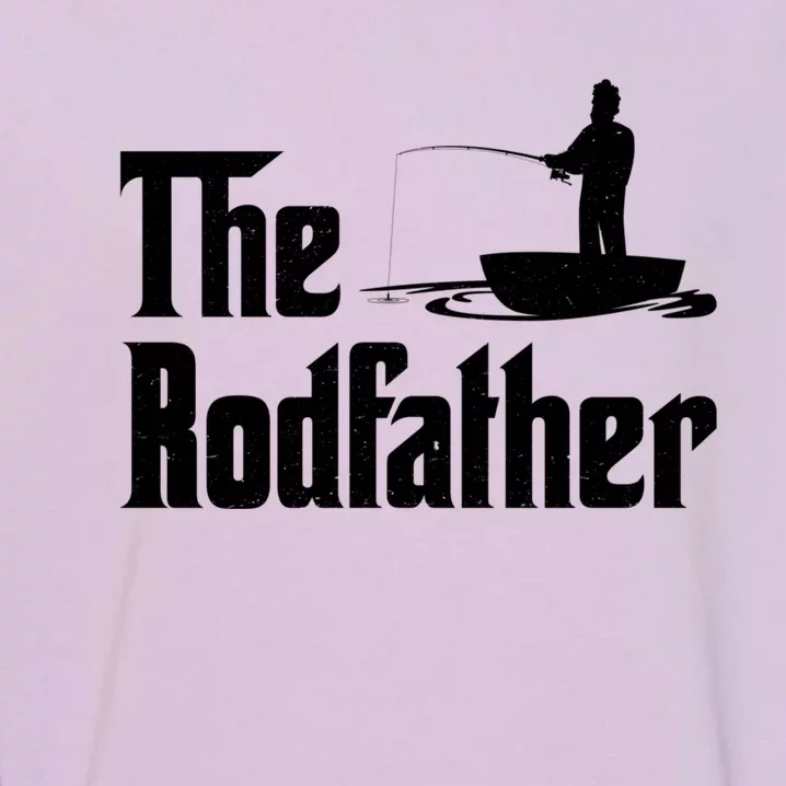 The Rodfather Funny Fishing For Fisherman Gift Garment-Dyed Sweatshirt