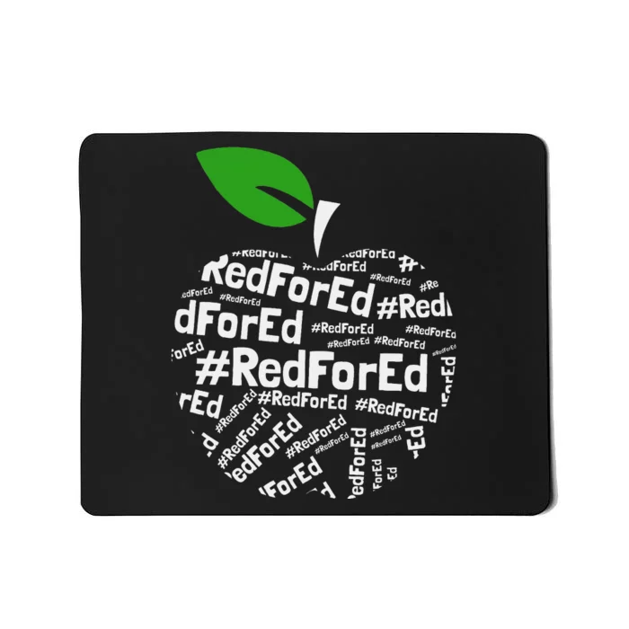 Teacher Red for Ed Cute Apple Graphic Design for Teachers Mousepad