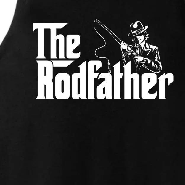 The Rodfather FatherS Day Fishing Lover Fisherman Ladies Tri-Blend Wicking Tank