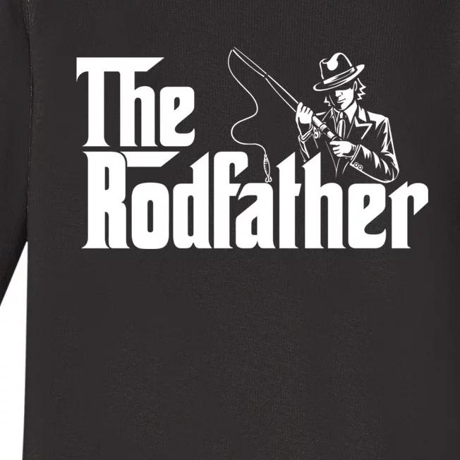 The Rodfather FatherS Day Fishing Lover Fisherman Baby Long Sleeve Bodysuit