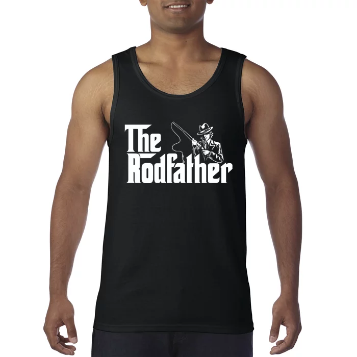 The Rodfather FatherS Day Fishing Lover Fisherman Tank Top