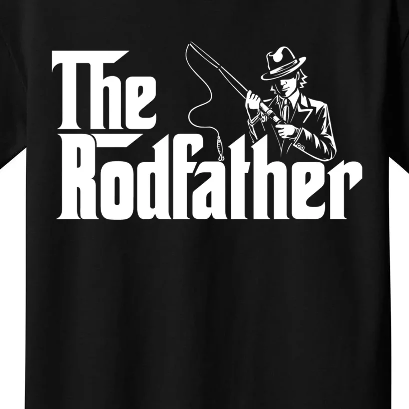 The Rodfather FatherS Day Fishing Lover Fisherman Kids T-Shirt