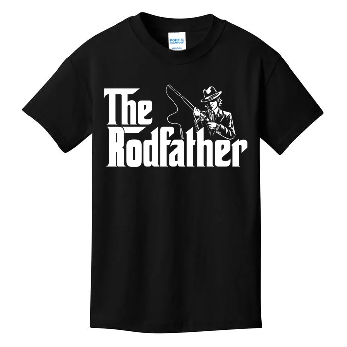 The Rodfather FatherS Day Fishing Lover Fisherman Kids T-Shirt