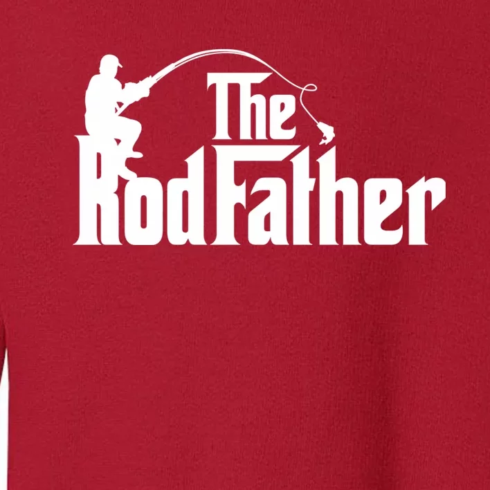 The Rodfather Funny Father’S Day Fisherman Dad Toddler Sweatshirt