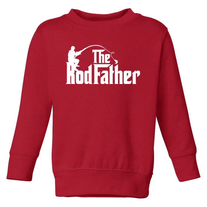 The Rodfather Funny Father’S Day Fisherman Dad Toddler Sweatshirt