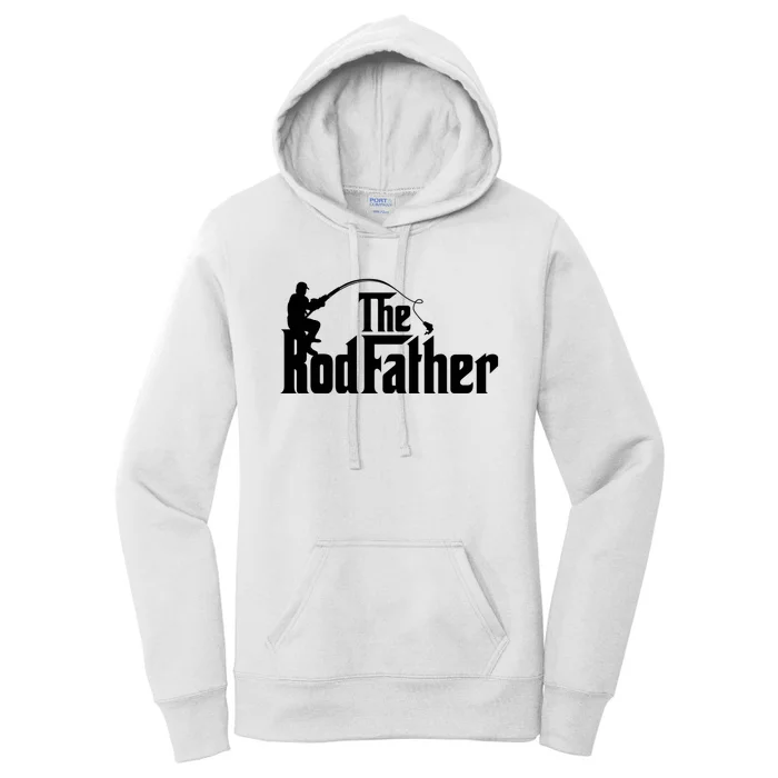 The Rodfather Funny Father’S Day Fisherman Dad Women's Pullover Hoodie