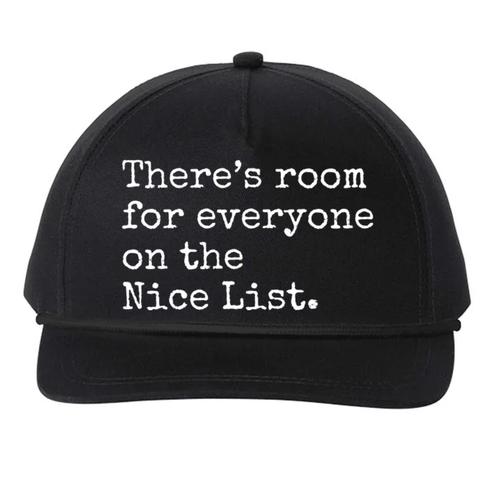 Theres Room For Everyone On The Nice List Snapback Five-Panel Rope Hat