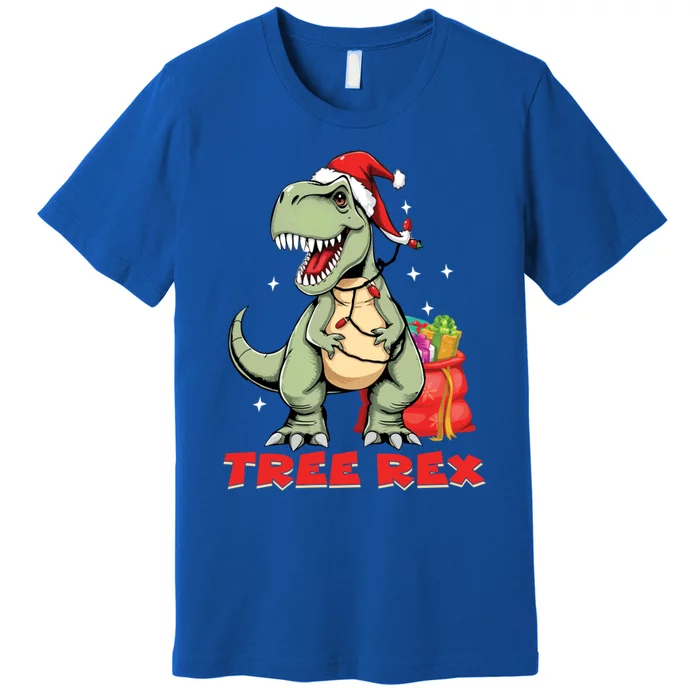 Tree Rex Funny Dino Xmas Tree Christmas Dinosaur Gift Premium T-Shirt