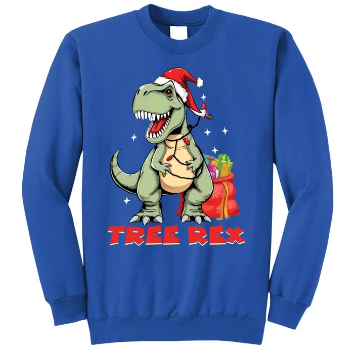 Tree Rex Funny Dino Xmas Tree Christmas Dinosaur Gift Tall Sweatshirt