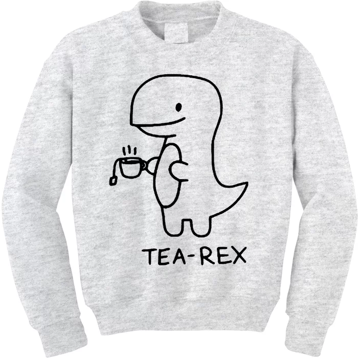 Tea Rex Funny Dinosaur Tea Party Kids Sweatshirt