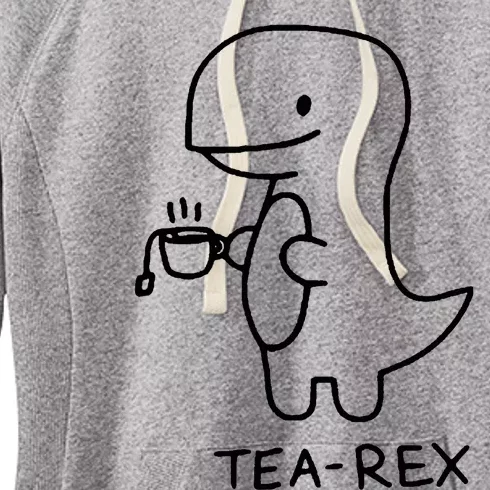 Tea Rex Funny Dinosaur Tea Party Women's Fleece Hoodie